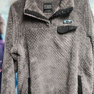Simply Southern Charcoal Textured Pullover